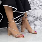 Sandalen mit dicken Absätzen 2RG19 Champagner | Mei