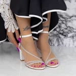 Sandalen mit dicken Absätzen 2RG19 Weiß | Mei