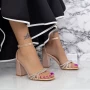Sandalen mit dicken Absätzen 2le7 Champagner | Mei