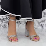 Sandalen mit dicken Absätzen 2le7 Silber Mei
