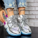 Sportschuhe auf der Plattform M0182-104 Silber Seniorah