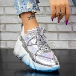 Sportschuhe auf der Plattform M0182-104 Silber Seniorah