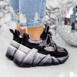 Sportschuhe auf der Plattform M0182-104 Black | Seniorah