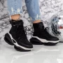 Sportschuhe auf der Plattform M0161-B-1 Black | Seniorah