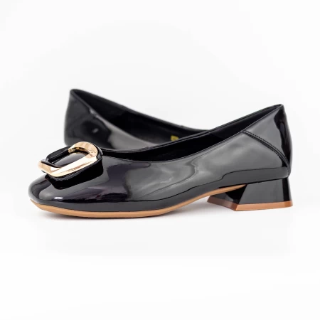 Ballerinas 1595-1 Schwarz Gebildet