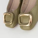 Ballerinas 1595-1 Grün Gebildet