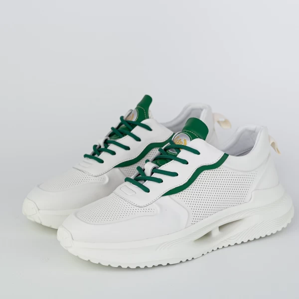 Herren Sportschuhe 27-1 Weiß und Grün Franco Gerardo