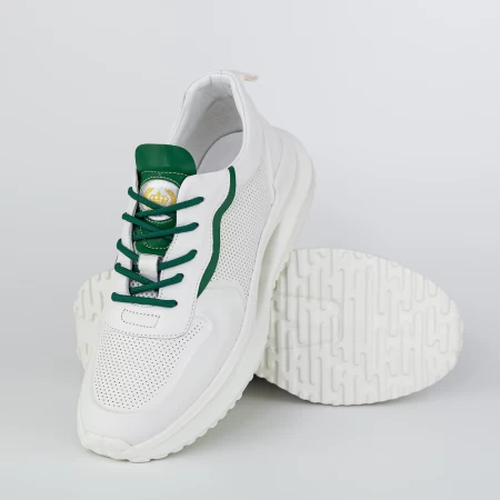 Herren Sportschuhe 27-1 Weiß und Grün Franco Gerardo