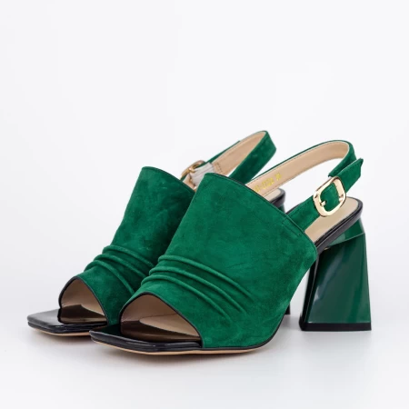 Sandalen mit dicken Absätzen K4340-3722a Grün | Jose Simon