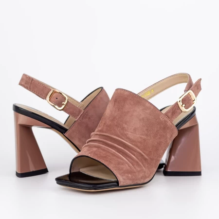 Sandalen mit dicken Absätzen K4340-3722B Pink | Jose Simon