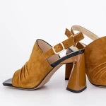 Sandalen mit dicken Absätzen K4340-3722C Hellbraun | Jose Simon