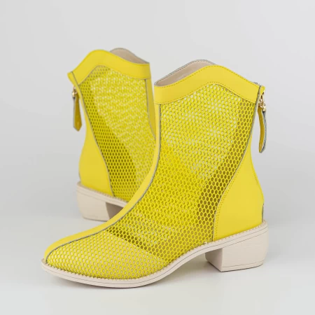 Sommerstiefel für Frauen 630037 Gelb Gebildet