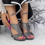 Sandalen mit dicken Absätzen 2xkk95 Gunmetal | Mei