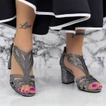 Sandalen mit dicken Absätzen 2xkk95 Gunmetal | Mei