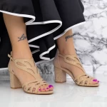 Sandalen mit dicken Absätzen 2xkk95 Champagner | Mei