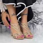 Sandalen mit dicken Absätzen 2xkk95 Champagner | Mei