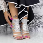Sandalen mit dicken Absätzen 2xkk115 Silber Mei