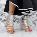 Sandalen mit dicken Absätzen 2xkk115 Silber Mei