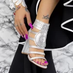 Sandalen mit dicken Absätzen 2xkk115 Silber Mei