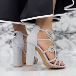 Sandalen mit dicken Absätzen 2xkk92 Silber Mei