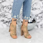 Sandalen mit dicken Absätzen 2xkk92 Champagner | Mei