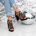 Sandalen mit dicken Absätzen 2xkk96 Black-Gunmetal | Mei