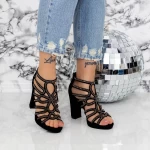 Sandalen mit dicken Absätzen 2xkk96 Black-Gunmetal | Mei