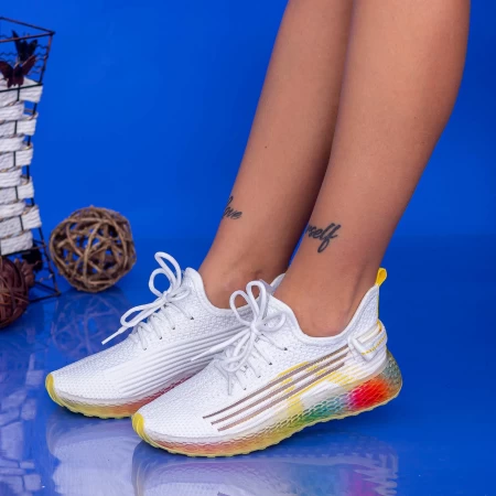 Frauen Sportschuhe YKQ210 Weiß-gelb | Mei