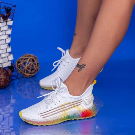 Frauen Sportschuhe YKQ210 Weiß-gelb | Mei