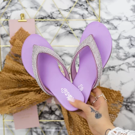 Frauen 2Q1 Flip -Flops lila lila Mei