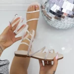 Frauen 2Q3 Sandalen Beige Mei