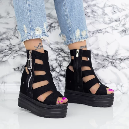 Sandalen auf der 2W68 -Plattform schwarz | Mei