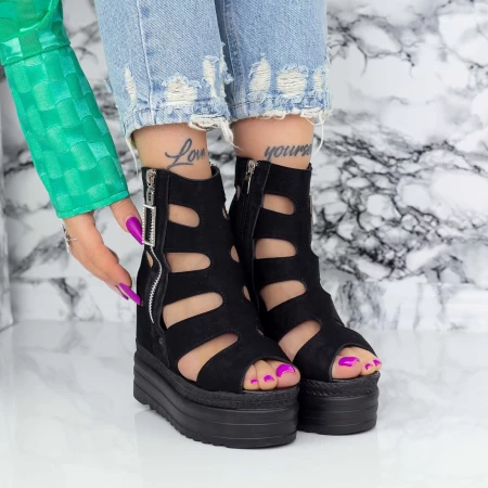 Sandalen auf der 2W68 -Plattform schwarz | Mei
