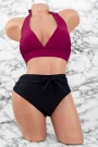 Badeanzug der Frauen, 2 Teile F56-1 Kirsche Meina