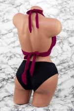 Badeanzug der Frauen, 2 Teile F56-1 Kirsche Meina