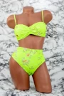 Frauenbadeanzug, 3 Stücke F83-2 Grüne Neon Meina