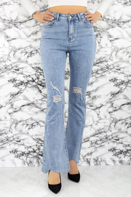 Frauen Jeans FB5183 Blau Kikiriki