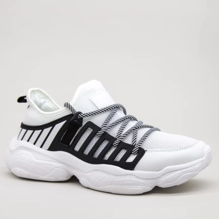 Herren Sportschuhe 0551 Weißschwarz Mei