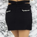 Frauen P756 Rock Schwarz Kikiriki