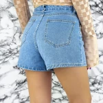 Frauen kurze Jeans PJ785 Blau Kikiriki