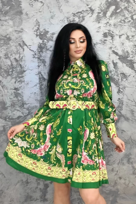 Frauenkleid VMC6913 Grün Kikiriki