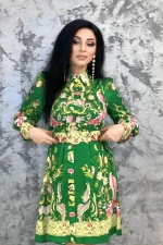 Frauenkleid VMC6913 Grün Kikiriki
