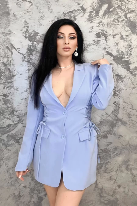 Frauenjacke GD22-386 Hellblau Kikiriki