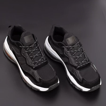 Herren Sportschuhe 0553 Black-Biała | Mei