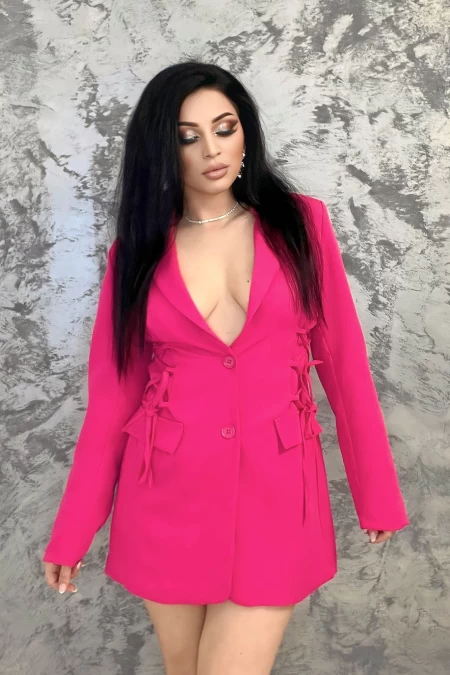 Frauenjacke GD22-386 Fuksja | Kikiriki