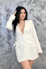 Frauenjacke GD22-386 Weiß | Kikiriki