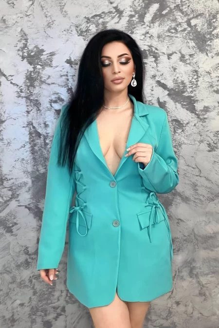 Frauenjacke GD22-386 Türkis Kikiriki