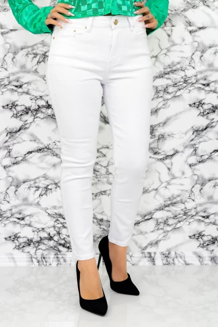Frauen Jeans L963-19 Weiß | Fartfallin