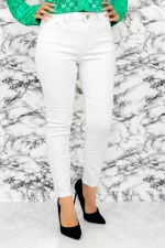 Frauen Jeans L963-19 Weiß | Fartfallin