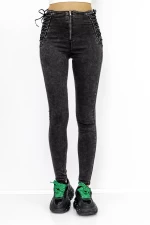 Frauen Jeans A7908-3 Schwarz Fartfallin